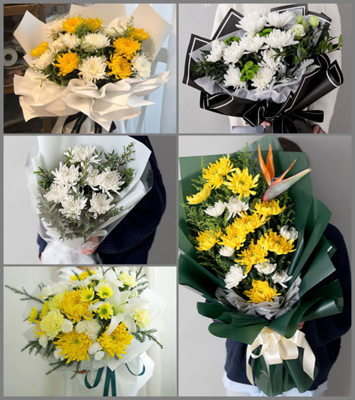 湖北黄冈市黄梅县停前镇邓坳村白事花束代送
